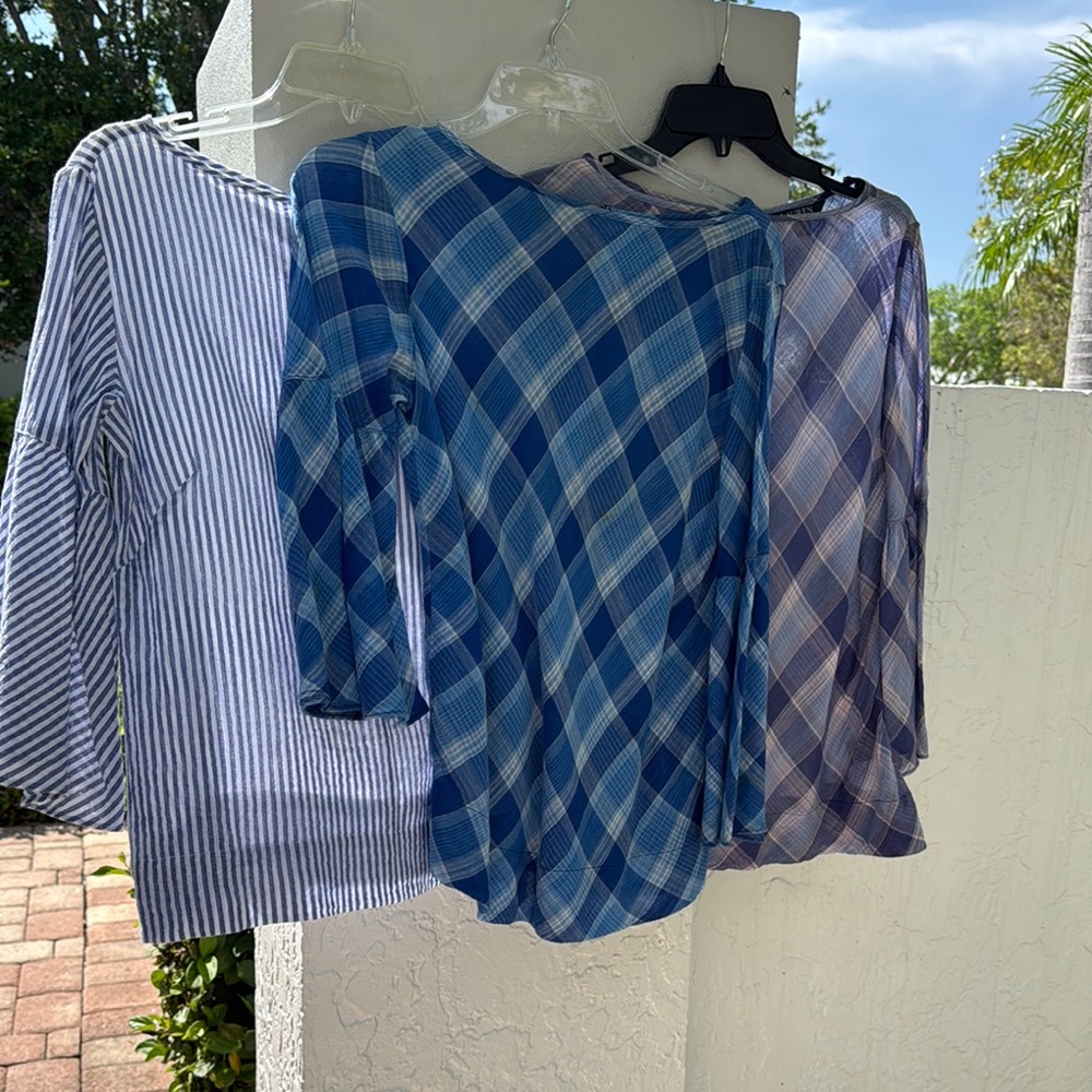 Lauren Ralph Lauren summer plaid blouses